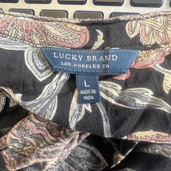 Lucky Brand Women's Floral Print Blouse Top Long Sleeve Multicolor Size Large - Picture 4 of 6